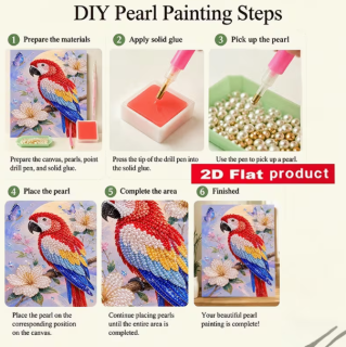 Diamond Painting Perlen Papagei